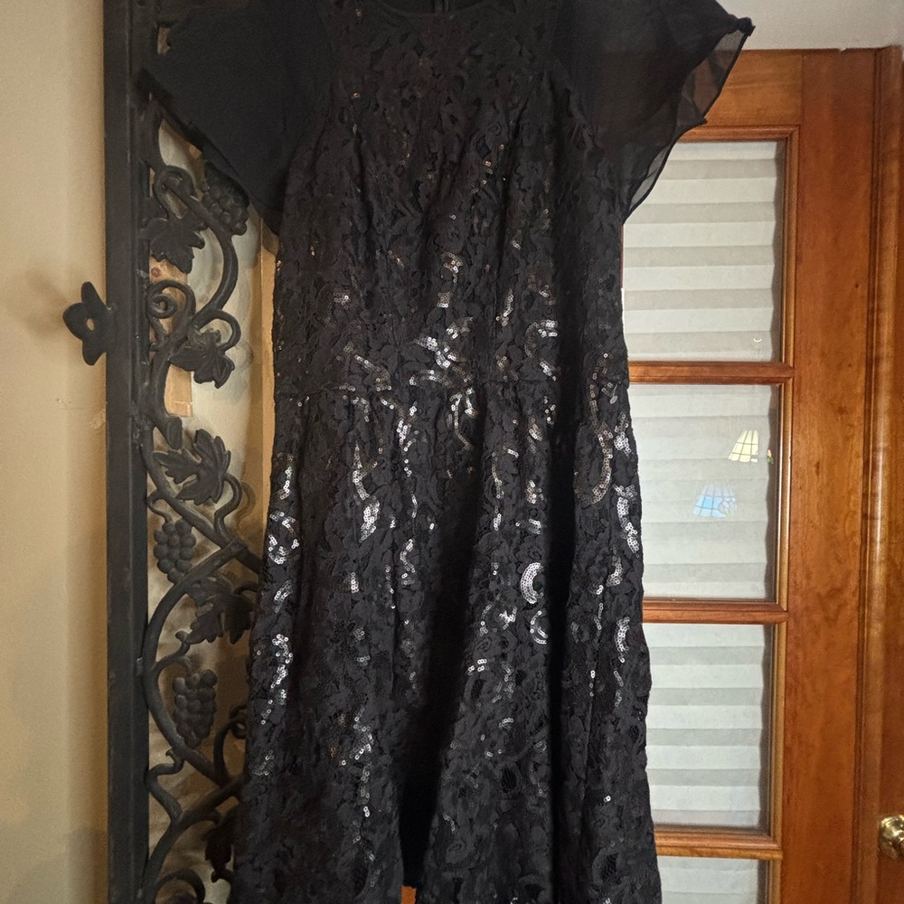 Andrew Marc Black Sequin Dress